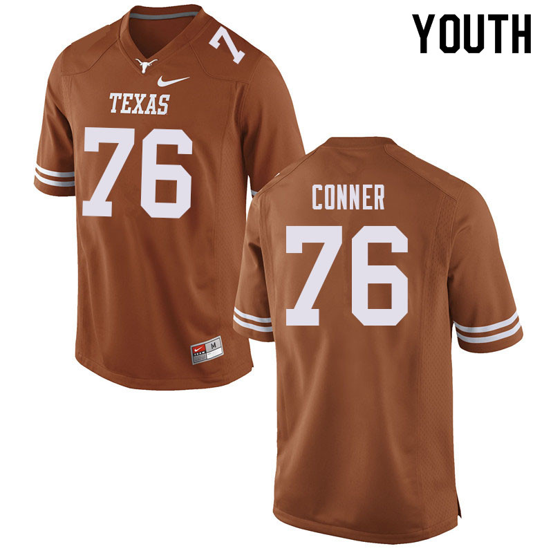 Youth #76 Hayden Conner Texas Longhorns College Football Jerseys Sale-Orange